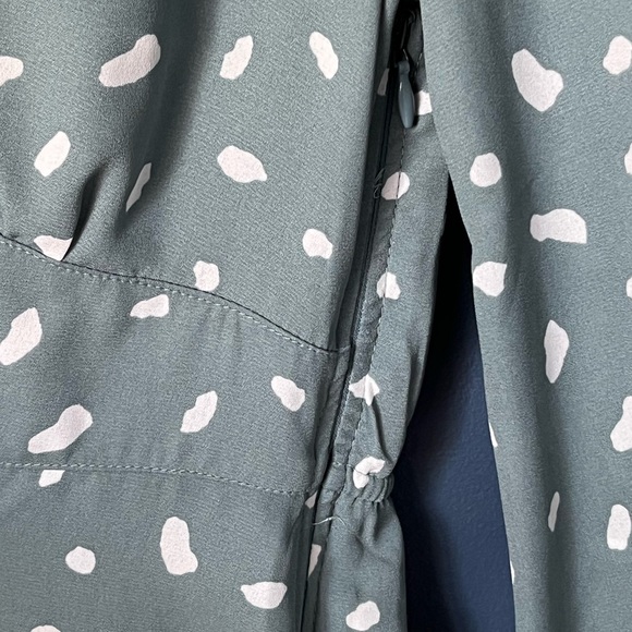 Abercrombie and Fitch Long Sleeve Button Mini Dress Green Size Small EUC - Picture 5 of 7